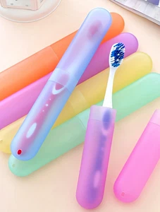 3PCS Portable Toothbrush Case Covers – Random Colour Travel Hygiene Protector - Picture 1 of 7
