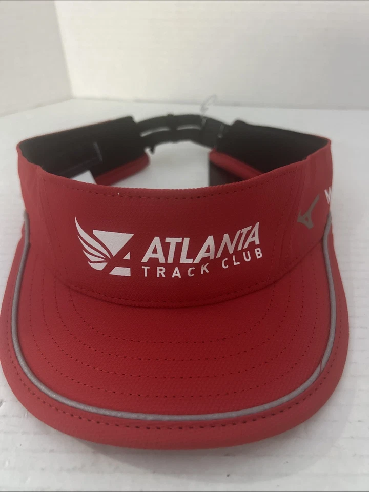 Atlanta Track Club Member Mizuno Visera Roja Ajustable Correr Golf Humedad Mgt Foto 1 de 2