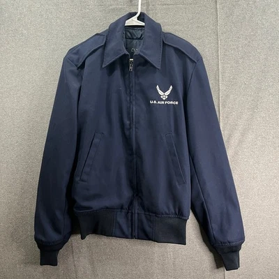 U.S. Air Force Army Jacket Adult Size M Blue Navy Mens Full Zip - Image 1 of 4
