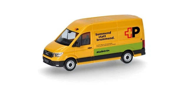 Herpa 098571 - 1/87 MAN eTGE Furgone Alto "Posta Svizzera AG" - Nuovo - Immagine 1 di 1