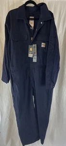 NWT Carhartt FR Flame Resistant Navy Blue Traditional Coveralls-44 Regular NEW - Picture 1 of 5
