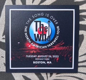 Imán Promocional The WHO 2025 Tour 26 de agosto Evento BOSTON MA FENWAY PARK  - Imagen 1 de 2