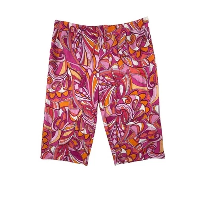 Belle Beach by Kim Gravel Cabana Knit Crop Beach Pant Womens XLP Malibu Pink Mod - Image 1 of 4