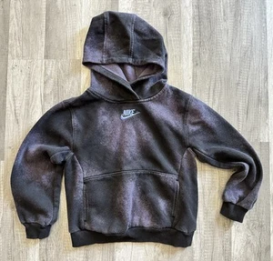 Nike Unisex Youth Size 7 Black/ Purple Tie Dye Hoodie Pockets - Picture 1 of 10