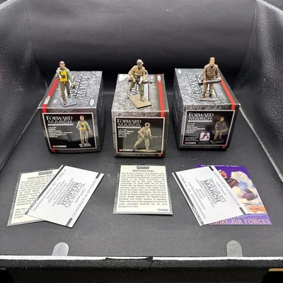 x3 CORGI FORWARD MARCH 1:32 Scale Hand Painted Metal Figures - MINT IN BOXES A3 - Image 1 of 4