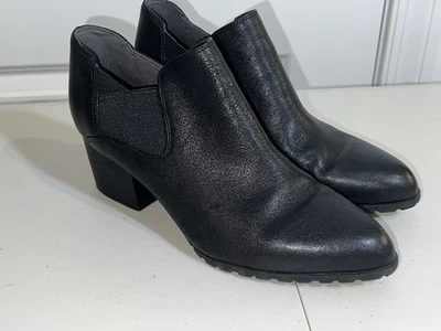 Botines Belmont de cuero negro para mujer Vionic 9 tacones altos Foto 1 de 4