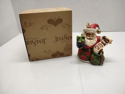 Jim Shore 2018 圣诞老人带卷轴和礼品装饰 — 第 1/4 张图片