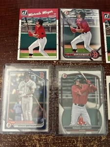 Red Sox Rookie Card Lot (6) Anthony / Mayer Bowman, Topps , Donruss - Picture 1 of 2