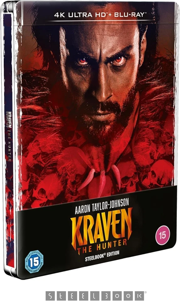 KRAVEN THE HUNTER 4K STEELBOOK* No 2K Blu Ray Disc *Please Read the Description* - Image 1 of 4
