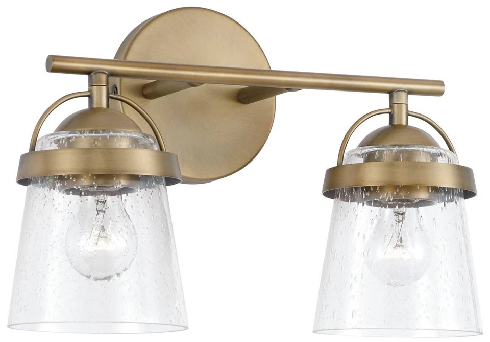 Capital Madison 9 1/2" High Aged Brass 2-Light Wall Sconce - Image 1 of 1