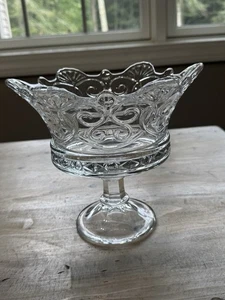 Fostoria Naverre Crown Large Crystal Compote Bowl - Picture 1 of 9