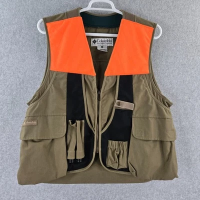 Columbia Vest Mens Large Ptarmigan Upland Field Sport Bird Hunting Blaze Orange - Image 1 of 4