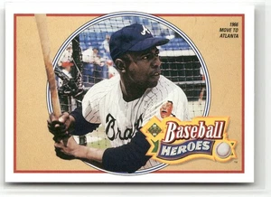 1991 Upper Deck #21 Hank Aaron Béisbol Héroes: Hank Aaron Atlanta Braves - Imagen 1 de 2