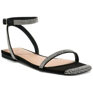 INC International Concepts Flat Ankle Strap Sandals Persida Size US 5.5M Black - Picture 1 of 5