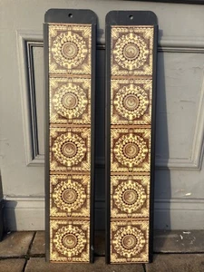 Antique Set of 10 Victorian Sherwin & Cotton Fireplace Tiles - Picture 1 of 4