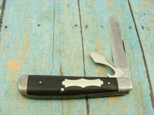 VINTAGE RICHARDS LAMP POST ENGLAND SLEEVE BOARD POCKET KNIFE OPENER KNIVES TOOLS - Picture 1 of 12