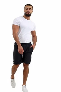  T-Shirt für Herren kurzärmelig normale Passform Rundhalsausschnitt 100 % Baumwolle Fitnessstudio Training T-Shirt - Bild 1 von 10