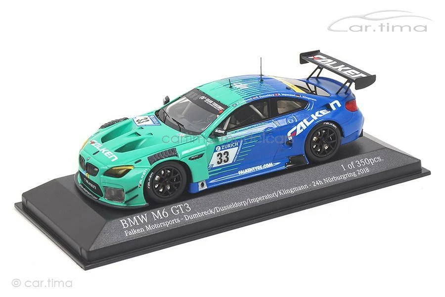 BMW M6 GT3 24H Nürburgring 2018 Falken Motorsport Minichamps 1:43 447182633 - Immagine 1 di 4