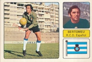 JUAN JOSE BERTOMEU FERRI RCD.ESPANOL CHROME CARD LEAGUE CHAMPIONSHIP 1973-74 FHER
