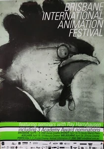 @ EXHIBITION POSTER: BRISBANE INT ANIMATION FESTIVAL 2000 Ray Harryhausen - Picture 1 of 1