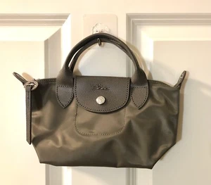 New Long Champ NEO Nylon Taupe 1500 Crossbody / Tote XS Bags - Picture 1 of 6