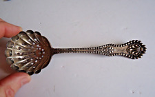 Antique sterling Silver Elegant Deep Bowl Pierced spoon Dated 1894 ,35 grams