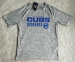 MLB Genuine Merchandise Men Size S/M Chicago Cubs Short Sleeve T-Shirt Gray Blue - Picture 1 of 6
