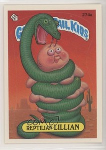 1987 Topps Garbage Pail Kids Series 7 Reptilian Lillian (two star back) a8x
