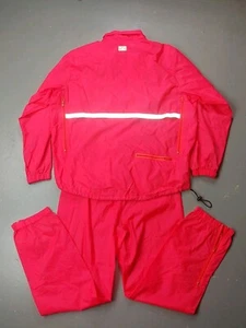 Sunice Windbreaker full Suit Running Golf Rain Gear Sz Medium VTG retro 3M pink - Picture 1 of 10