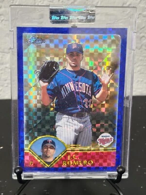 JC Romero 2003 Topps Chrome Uncirculated X-Fractor /57 #360 Twins Encased - Image 1 of 3
