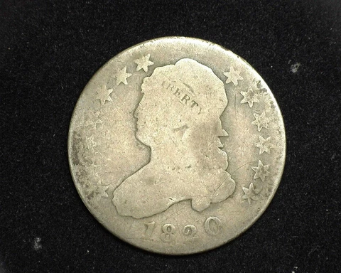 HS&C: 1820 Large O Capped Bust Quarter G - US Coin Cover