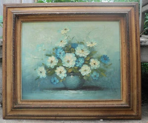 Jennings de pintura al óleo floral vintage de bodegones - Imagen 1 de 12