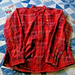Cinch Orange Plaid Western Shirt Youth Size 14 XL - Picture 1 of 7