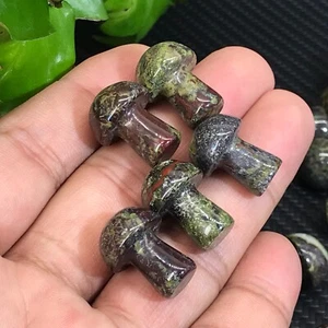 10 pezzi pietra sangue drago naturale fungo quarzo cristallo Reiki gemma curativa - Foto 1 di 8