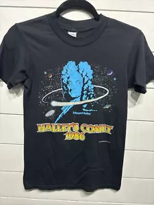 Seltenes Vintage Halleys Comet Einzelstich T-Shirt 1986 Herren kleiner Himmel Tor Kult - Bild 1 von 6