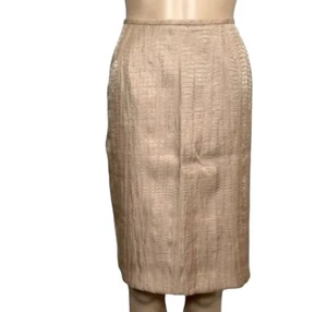 Falda Kasper Mujer Petite 6P Prenda Dos Piezas Color Dorado - Imagen 1 de 6