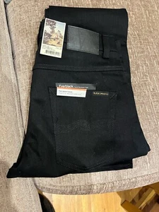 Pantalones de mezclilla para hombre Nudie Lean Dean Dry Ever negros - Imagen 1 de 2