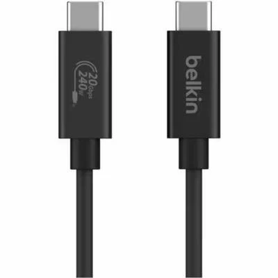 Belkin INZ004BT2MBK 6Ft USB4 Thunderbolt 4 AV PD Type C 240W 20Gbps Cable Black - Image 1 of 4