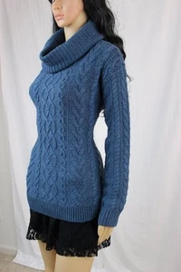 Ralph Lauren blauer Seilstrick-Rollkragenpullover ~ Neu mit Etikett ~ - Bild 1 von 1
