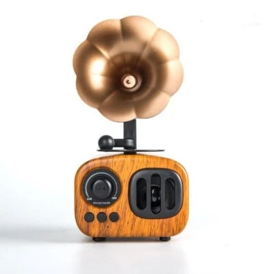 Retro Bluetooth Speaker with FM radio -  Portable Vintage Wireless Speaker - Image 1 of 4