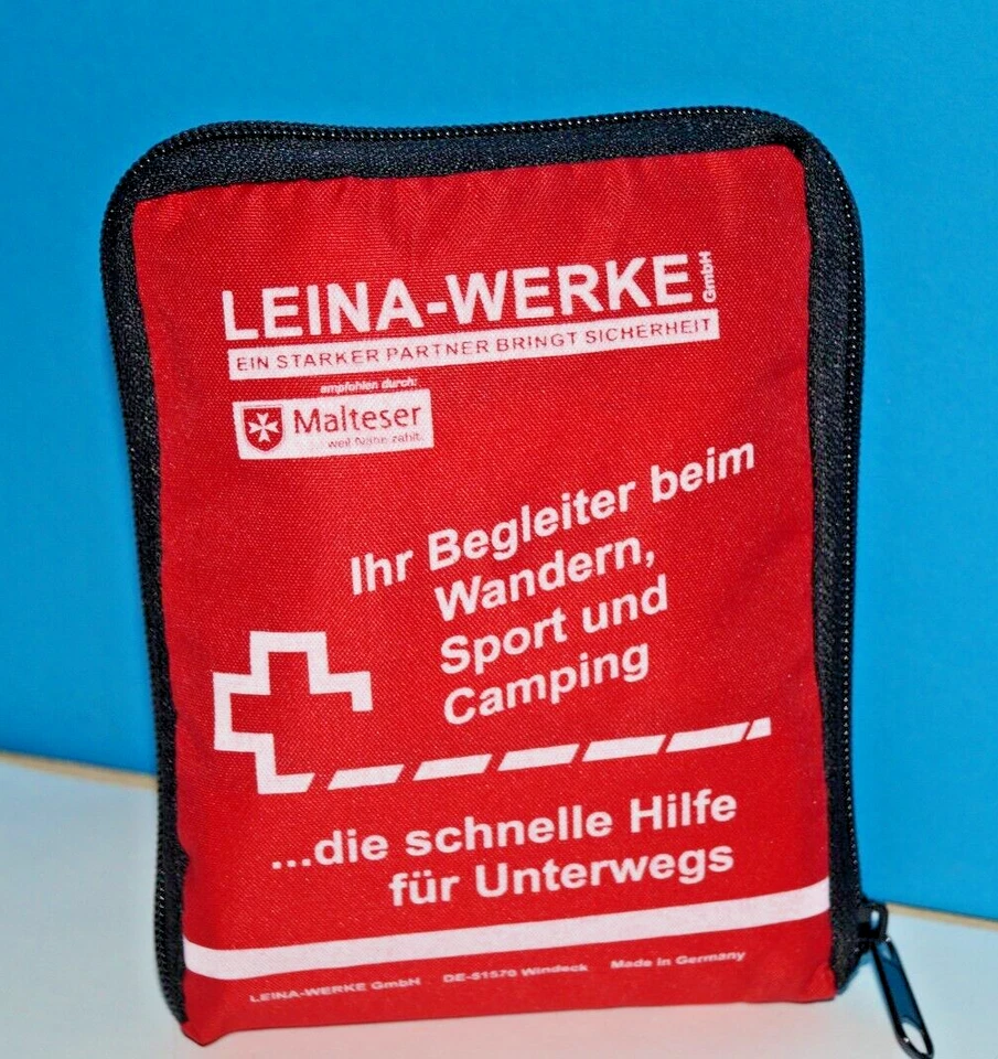 LEINA WERKE Erste Hilfe Reise Tasche Set Camping Urlaub Fahrrad Freizeit Gürtelschlaufe 2030