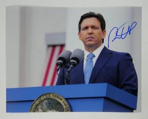 Foto firmada de Ron DeSantis 11x14 autografiada gobernador candidato presidencial 2024 - Imagen 1 de 2