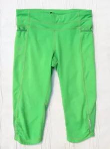 Athleta US Medium hellgrün Be Free Knicker Capri Cropped Strumpfhose Lauftaschen - Bild 1 von 5