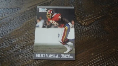 1991 FLEER ULTRA # 273 WILBER MARSHALL  FOOTBALL CARD - Image 1 of 2