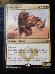 Siege Rhino , Khans of Tarkir , Light play , MTG, FREE SHIPPING - Picture 1 of 2