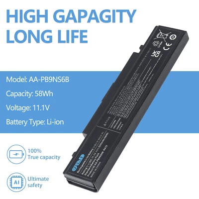 5200mah Akku für SAMSUNG AA-PB9NC6B AA-PB9NS6B R520 R530 R580 R730 R780 Batterie - Bild 1 von 4