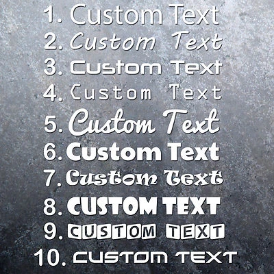 CONCEPT GRAPHICS 2x Personalised Custom Name Text Car Bike Shop Window Vinyl Decal Stickers 200mm