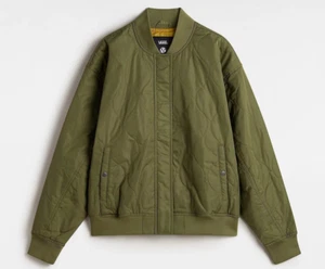 Brand New Womens Vans Bennet Quilted Bomber Jacket Loden Green Size Small - Picture 1 of 3