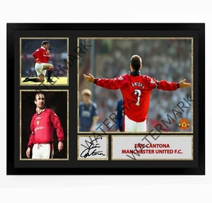 **NEW ERIC CANTONA signed autographed photo print poster Manchester - Picture 1 of 2