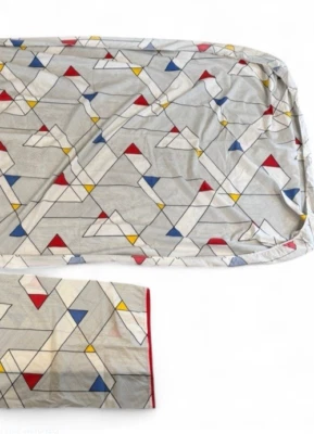 Funda de Almohada 2 Piezas Vintage Dan River Doble Sábana Geométrica Nueva Ola Años 80 Triángulo Foto 1 de 4